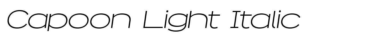 Capoon Light Italic